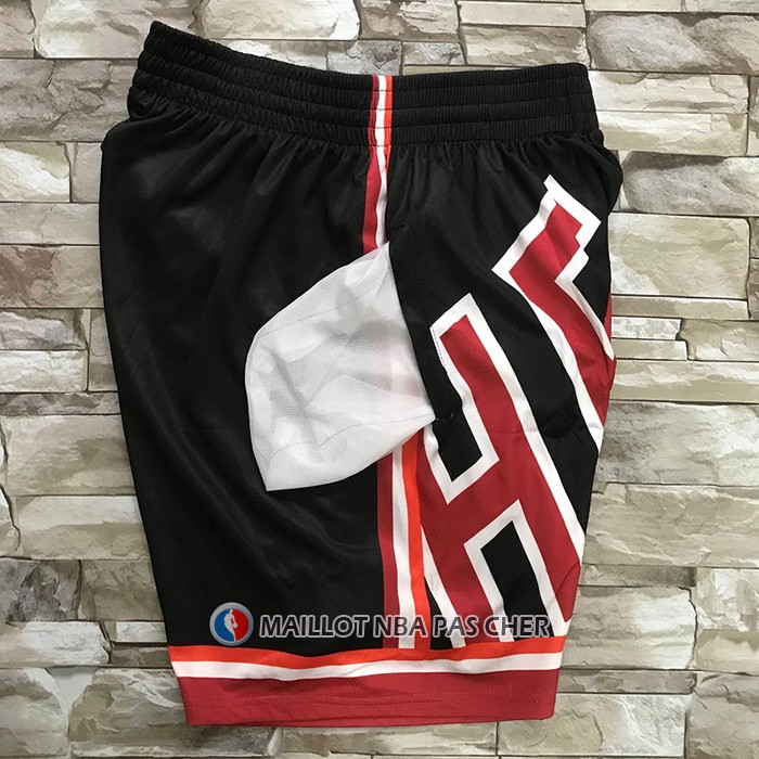 Short Miami Heat Mitchell & Ness Big Face Noir